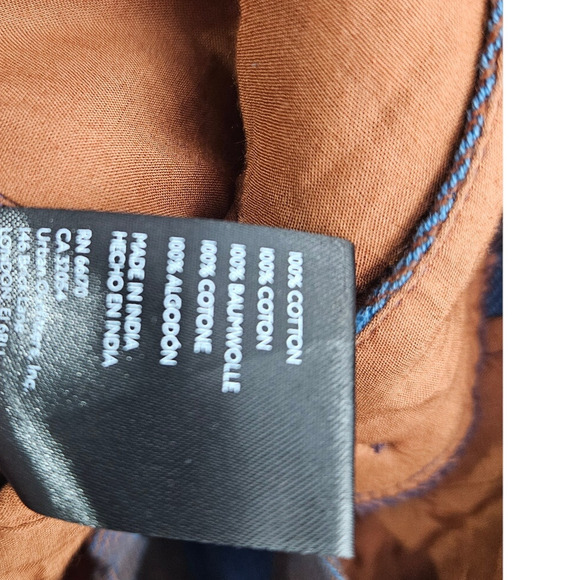 NEW Free People 2 Cass Slouch Trouser Pant Blue Brown Plaid Grunge Cowgirl - Picture 3 of 5